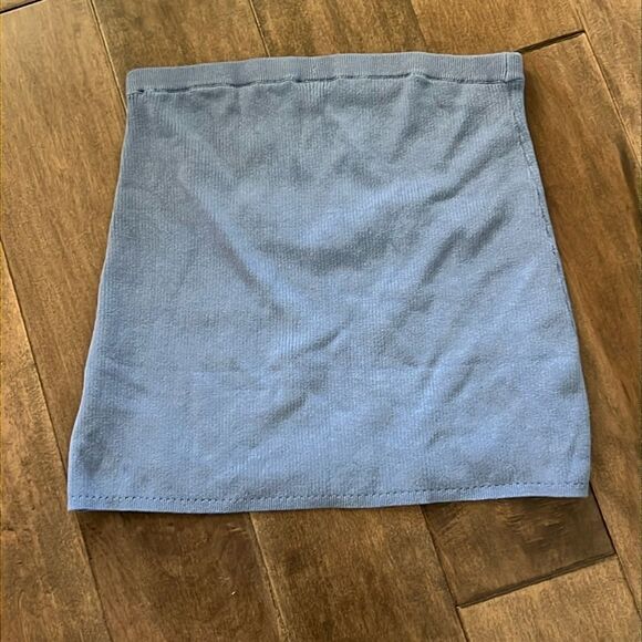 Free People Laurel Blue Knit Skirt L - Picture 3 of 6